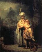 REMBRANDT Harmenszoon van Rijn DaVId and Jonathan oil painting picture wholesale